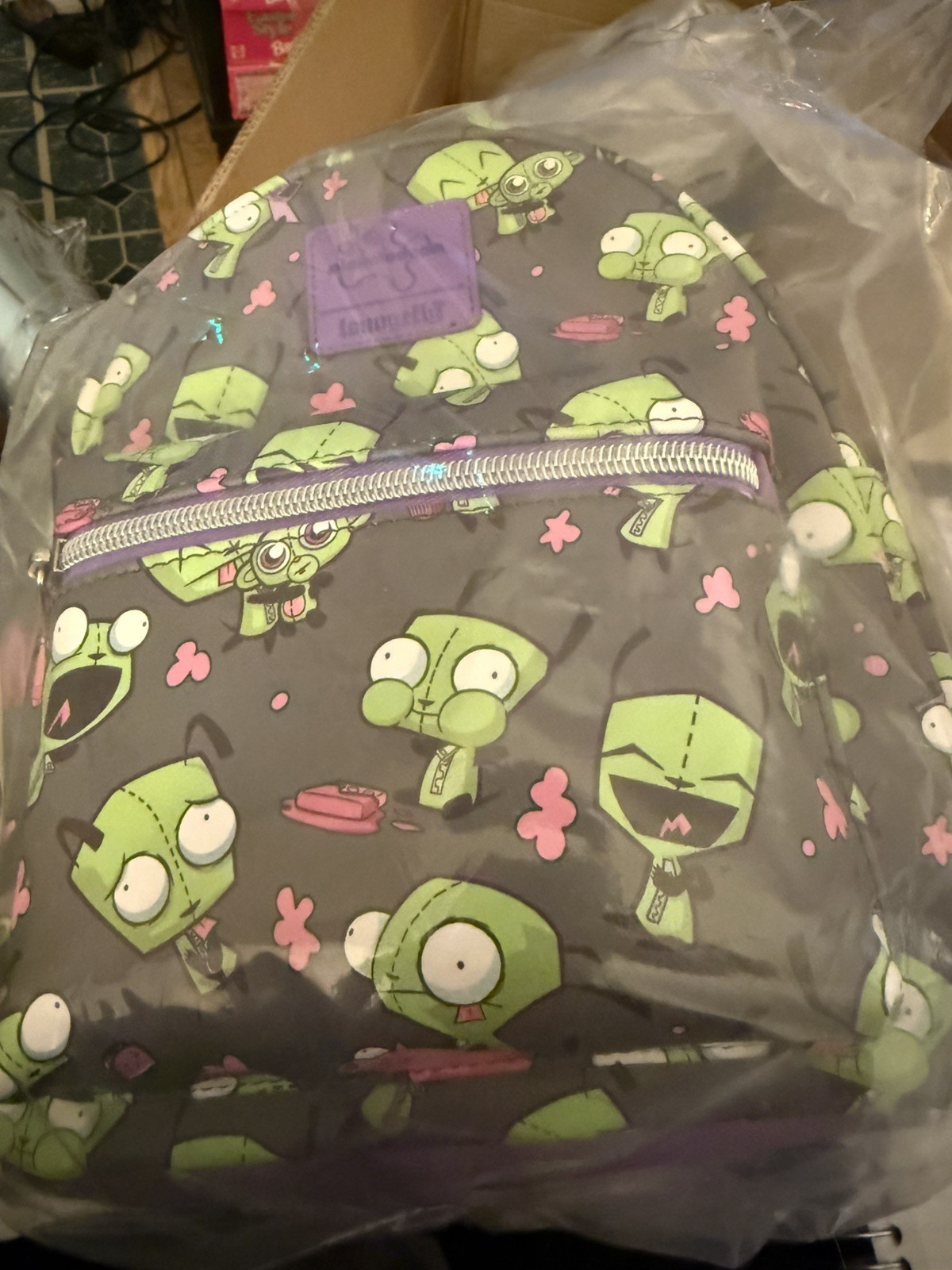 Loungefly Invader Zim GIR Snacks & Pig Mini Backpack NWT 