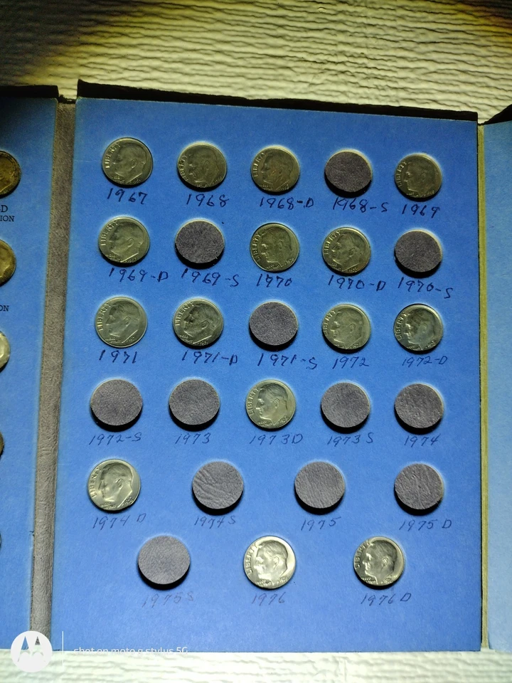 1946 to 1976 65 count roosevelt dime complete set and more - Image 3 of 4