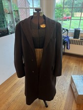 VTG Brooks Brothers Jacket MakersBrown Tweed Overcoat Herringbone Union Wool