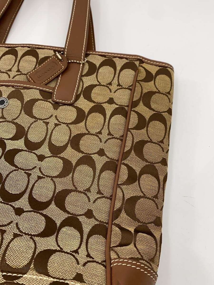 COACH Tote Bag Canvas BRW Total Pattern thumbnail 9