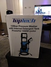 Top Tech 1800W Pressure Washer with Integrated Hose Reel 135 Bar
