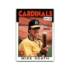 Mike Heath 1986 O-Pee-Chee #148 St. Louis Cardinals Baseball Card NM