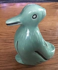 7” Weller Ceramic Figural Planter "Duck/Rabbit" Illusion Green w/Black Glaze