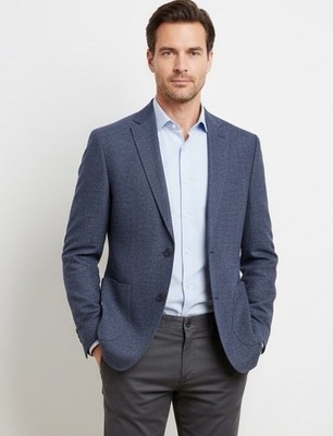 7Diamonds Belfast Blazer Men's XL Blue Indigo Wool Blend MSRP $195