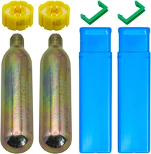 2 Pack Automatic PFD 24/33 Grams CO2 Cylinder Cartridge 1/2-Inch Thread for Infl