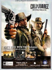 Call Of Juarez Bound In Blood Ubisoft Game Promo 2009 Full Page Print Ad
