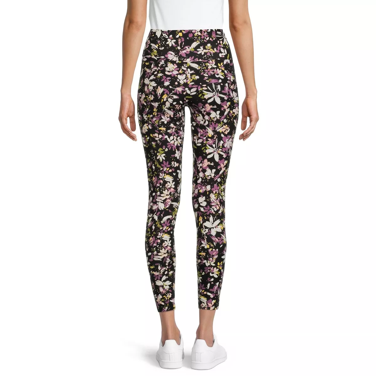 No Boundaries Juniors' High Rise Printed Crossover Waistband Leggings 