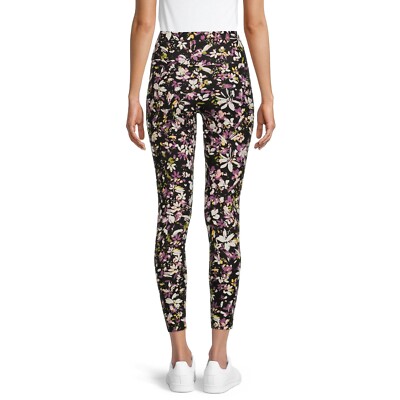 No Boundaries NOBO Juniors V Front CrossOver Floral Leggings NWT