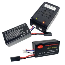 Refuelergy 2-Pack LiPo Battery/ Charger For PARROT AR.DRONE 2.0 RC Quadcopter