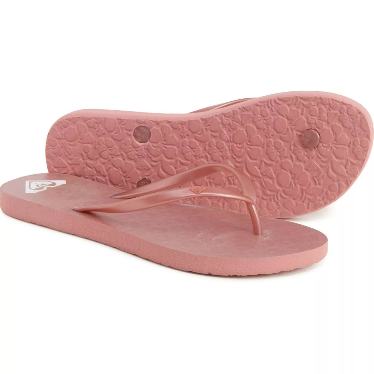 Roxy pink flip flops hotsell