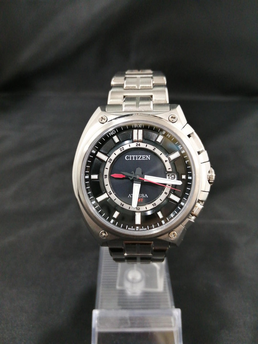 545 CITIZEN 時計　メンズ　GMT 電波ソーラー　ATTESA チタン ATTESA（CITIZEN） シチズン アテッサ エコドライブ 電波時計