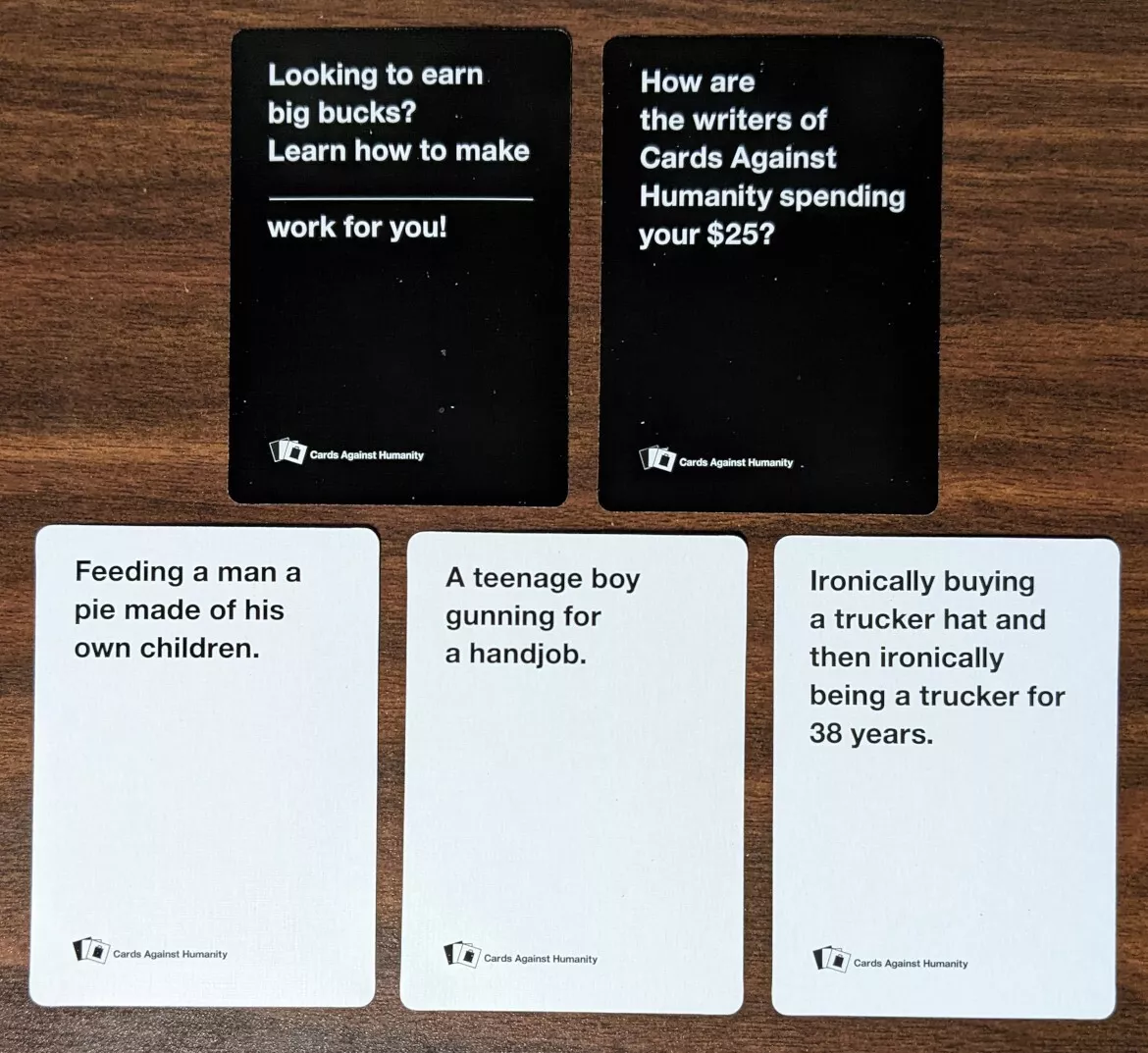 Pack promotionnel Cards Against Humanity neuf scellé 5 cartes CAH