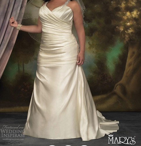 Moda Bella by Marys Bridal Gown Wedding Dress Off White Sz 12 Style 3Y133
