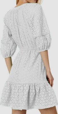 white eyelet fit and flare dress Lulus | White Eyelet Embroidered Sleeveless Mini Dress | Womens | X-Large (Available in XS, S, M, L)