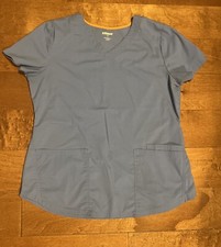 scrubstar scrub top med baby blue