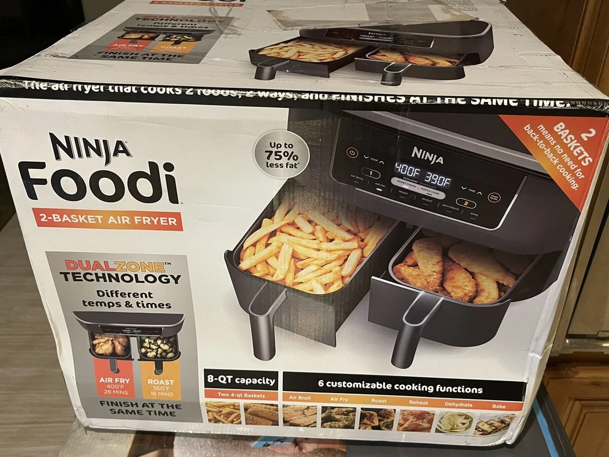 Ninja Foodi 8 Qt 6 In 1 XL 2 Basket Air Fryer With Dual Zone