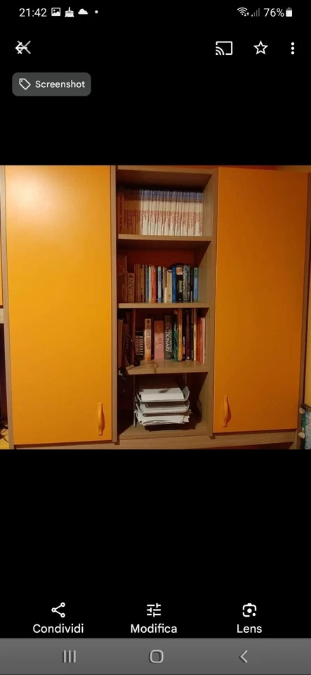 Cameretta a ponte 2 letti - Scrivania A Due Postazioni - Piu' Armadio A Angolo - Immagine 3 di 4