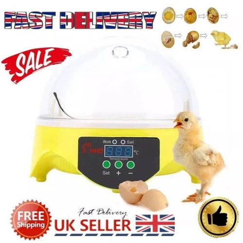 Egg Incubator Hatching Machine Breeder Portabel Chicken Eggs Hatcher for 7 Eggs - Picture 2 of 18