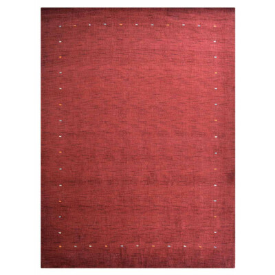 Eco-Friendly Hand Knotted Loom Wool Area Rug Contemporary Red BBH Homes BBL00102