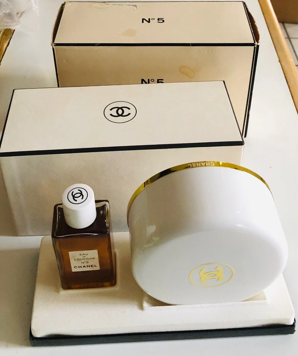 VINTAGE CHANEL NO.5 BATH POWDER & EAU DE COLOGNE NEW IN BOX