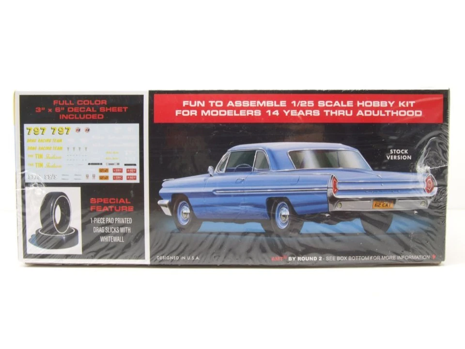 Pontiac CATALINA Eccellente Stock 1962 Kit Modellismo Plastica Auto 1:25 AMT - Immagine 4 di 4