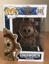 Beauty and the Beast: Cogsworth Funko POP Figure + Protector * NEW *