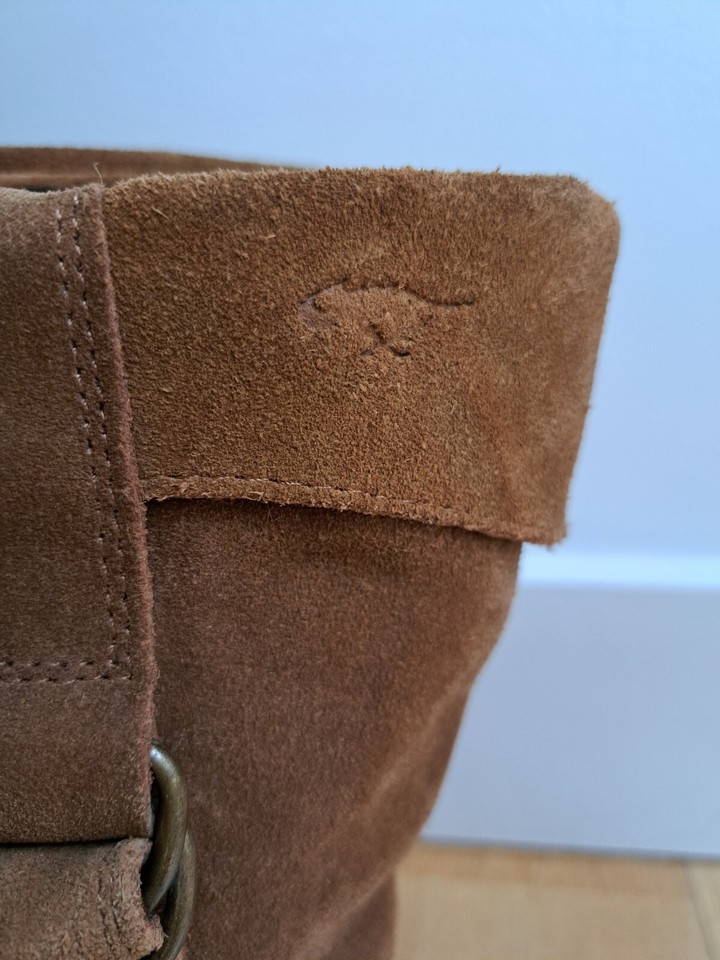 Rocket Dog MidCalf Boots Tan Suede Warm Fleece Lined Winter Boots Size