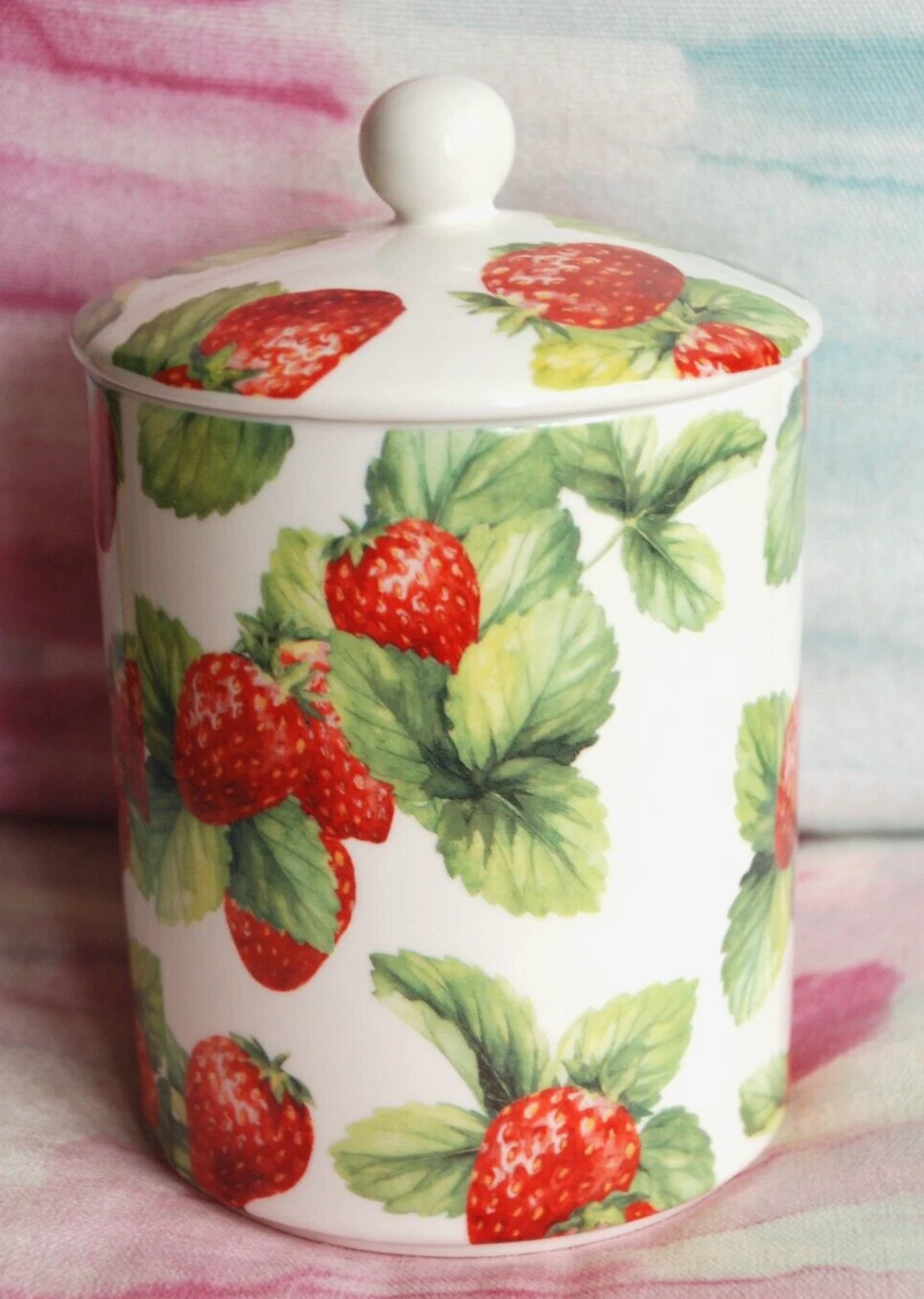 LEONARDO ONE storage kitchen jar STRAWBERRY FIELDS 17cm NEVER USED NEW!