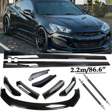 For Hyundai Genesis Coupe Front Bumper Spoiler Body Kit Side Skirtstrut Glo