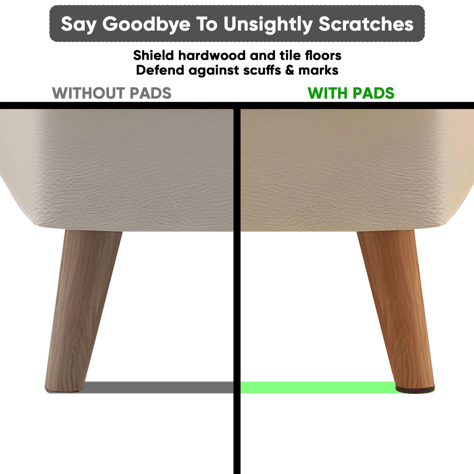 182 Pcs Felt Furniture Pads Self Adhesive Sticky Floor Protector Chair