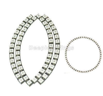 Ring Wall Clock 60 X Ultra Bright WS2812 5050 RGB LED Lamp Panel For ...