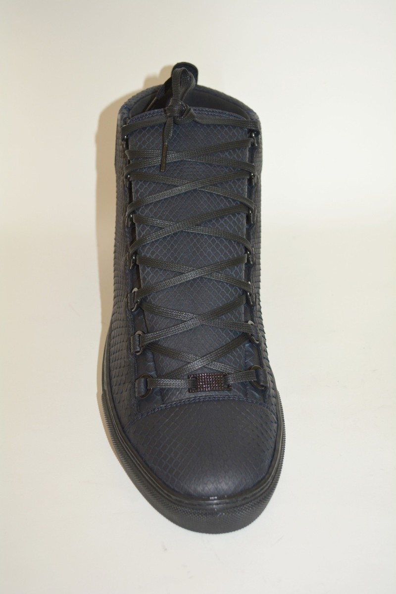 NEW BALENCIAGA HITOP PYTHON LEATHER SNEAKERS US 6 EU 39 MENS  display picture 3