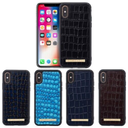 IPHONE XS Max Protective Case Genuine Leather Backcover Backcase Cap - Zdjęcie 1 z 13