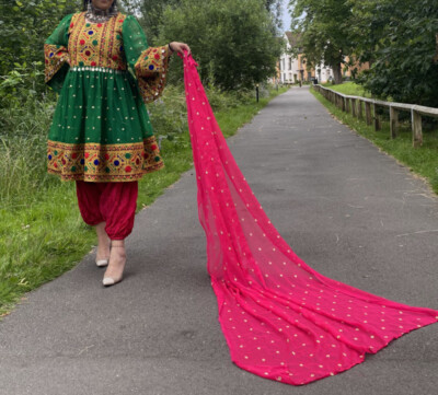 sachin and babi light blue dress Afghan Party Wear - Traditional Kuchi Dresses