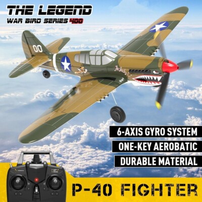 VOLANTEX P40 2.4G 4CH Fighter RC Airplane 6Axis Gyro 400mm Wing Remote Plane Toy