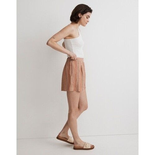 Pantalones Cortos Pull-On Madewell Clean a Rayas Espiga, Naranja-Multi, M - Imagen 4 de 12