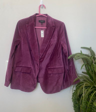 NWT Talbots Women s Career Purple Velvet Blazer Jacket Size 12Wp, Retail 149