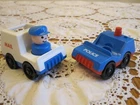 Fisher Price LITTLE PEOPLE Mail Truck Police Car Mailman Vintage