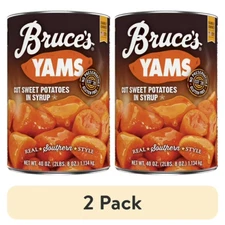 (2 pack) Bruce's Yams Cut Sweet Potatoes in Syrup, Canned Vegetables, 40 oz...