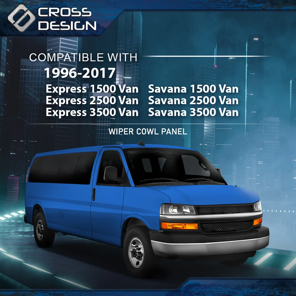 Fit For 96-17 Chevy GMC Express Left Right Side Windshield Wiper Cowl Vent Cover - Image 2 of 4