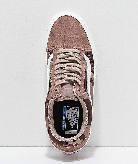 vans old skool pro desert camo skate shoes