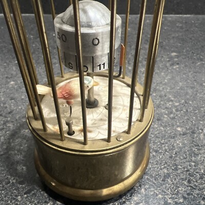 VTG J.Kaiser GMBH Brass Bird Cage Clock No (0) Jewels Unadjusted