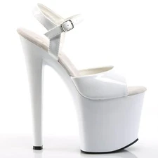 Pleaser Platform 7 1/2" High Heel Shoes Size 6 Patent Leather 