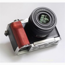 Handmade Wood Hanlde L Handle Hand Grip + Alloy Baseplate For Camera Sony A7C