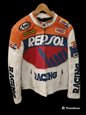 REPSOL バイクジャケット オレンジ/白/黒 Honda Repsol Team Racer Jacket