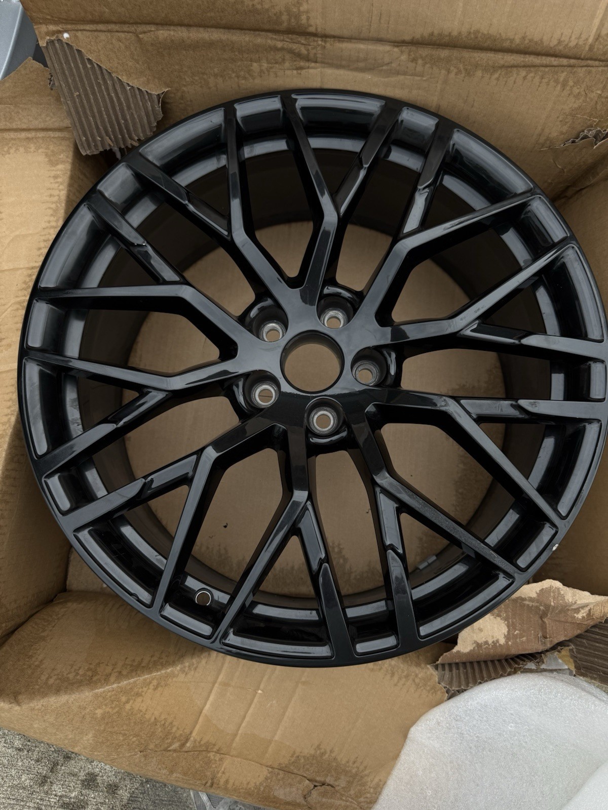 20” OEM Audi R8 Performance Gloss Black Wheels. 5x112mm Bolt Pattern.