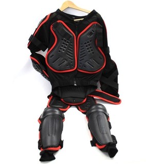 UNBRANDED Kids Motorcycle Motocross Armour Suit In Black/Red SIZE L/XL Z03