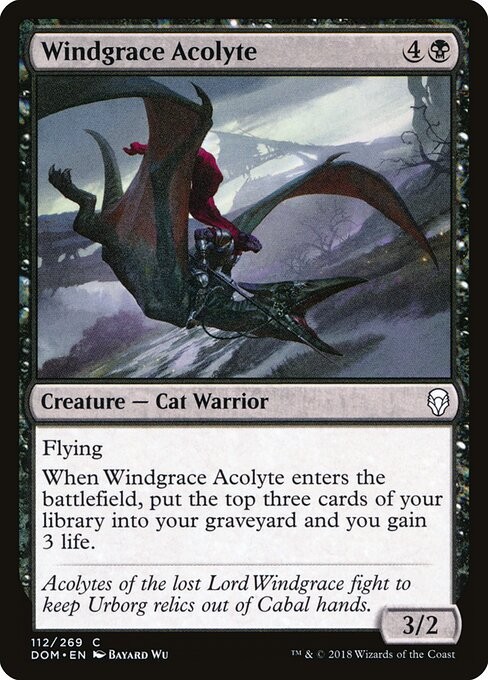 Windgrace Acolyte Foil Dominaria 112 NM MTG
