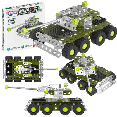 Metall Militärpanzer Bausatz Constructor 174 Elemente