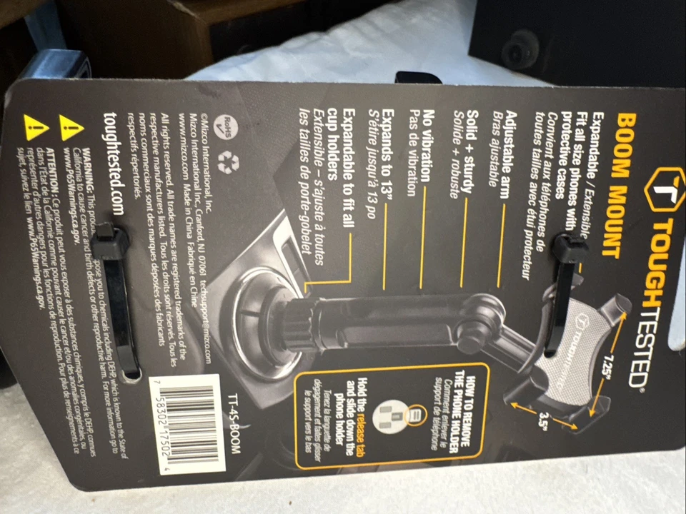 Soporte para taza móvil ajustable Boom soporte para teléfono, características flexibles, sin vibración... Foto 4 de 4